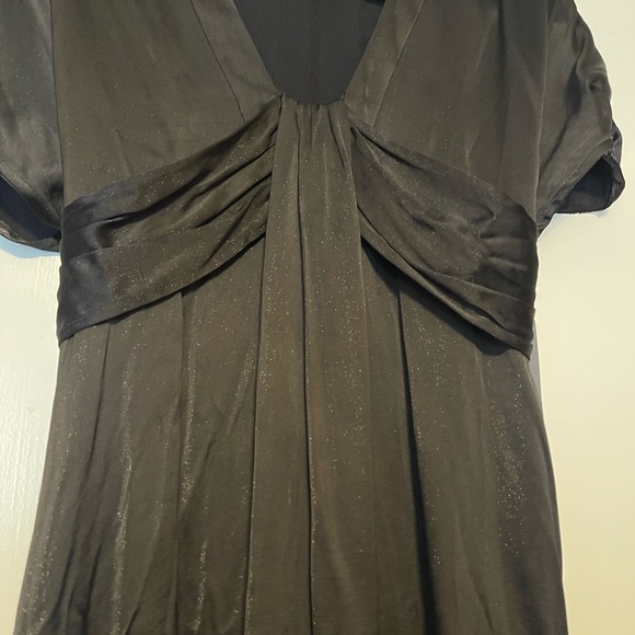Satin Vintage Empire waist/ Tie back Dress. Maxi length - Picture 2 of 9